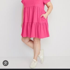 Women’s old navy light pink tiered cotton dress size 3x